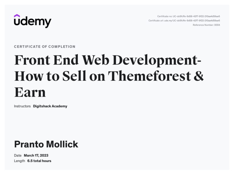 Front End Web Development-How to Sell on Themeforest & Earn
