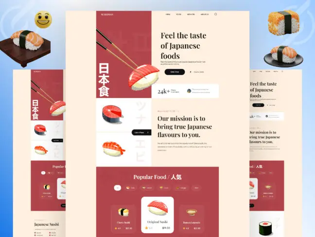 Sushiman Responsive Web Template
