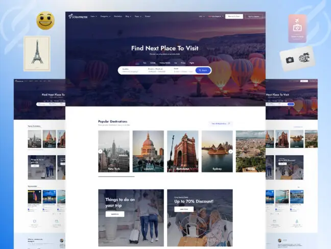 GoOutFilter – Travel and Tour Agency Next.js Template