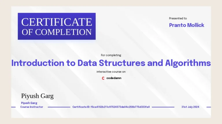 Introduction to Data Structures and Algorithms